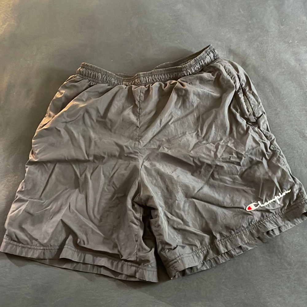 Champion Black Nylon Baggies with 7 Inch Inseam